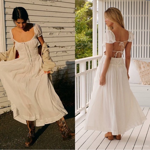 Free People White Feeling Bonita Size Small NWT Midi Maxi Dress - Picture 8 of 11